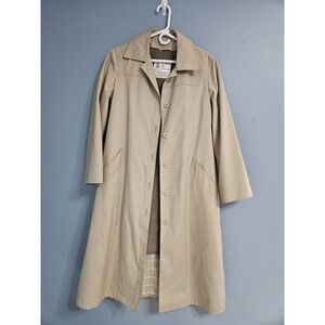 Vintage London Fog Main coat Beige Trench Removable Liner Men 10 Business Formal